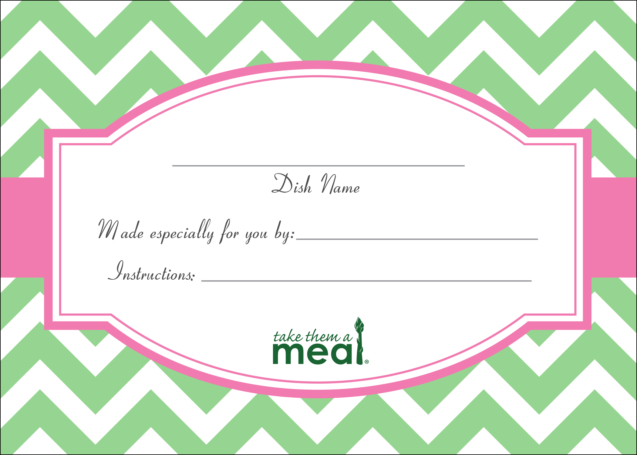 Free Printable Label for Meals