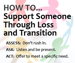 Supporting someone through loss and transition